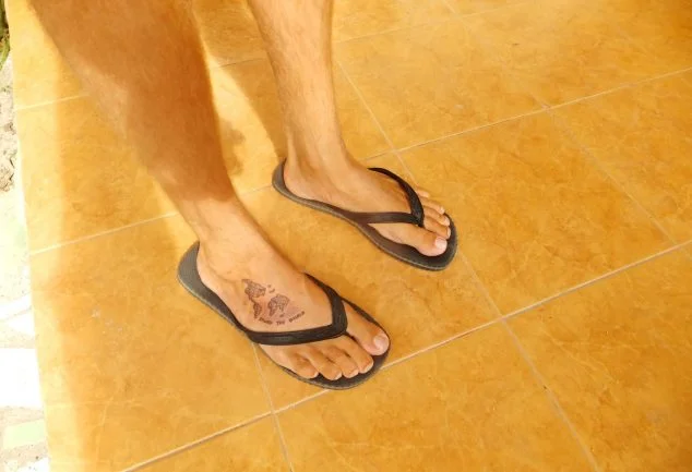 Mein Tattoo auf dem Fußrücken