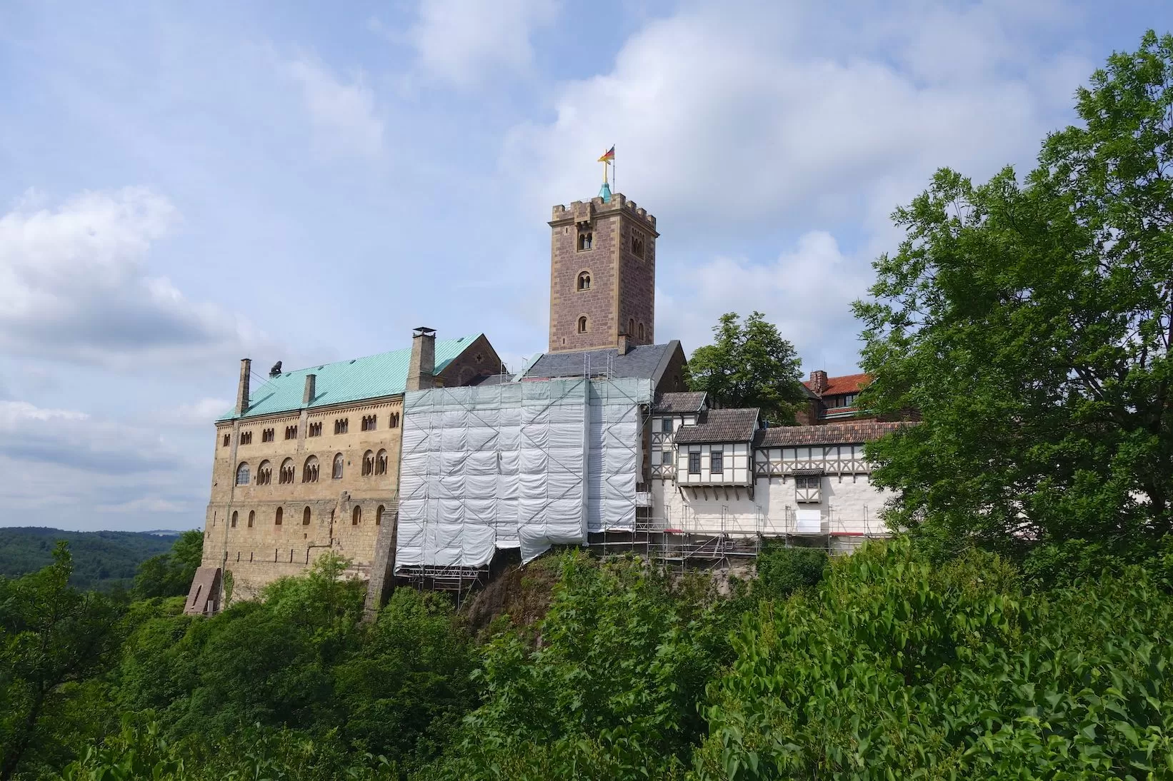 Die Wartburg vom Metilstein aus Die Wartburg vom Metilstein aus
