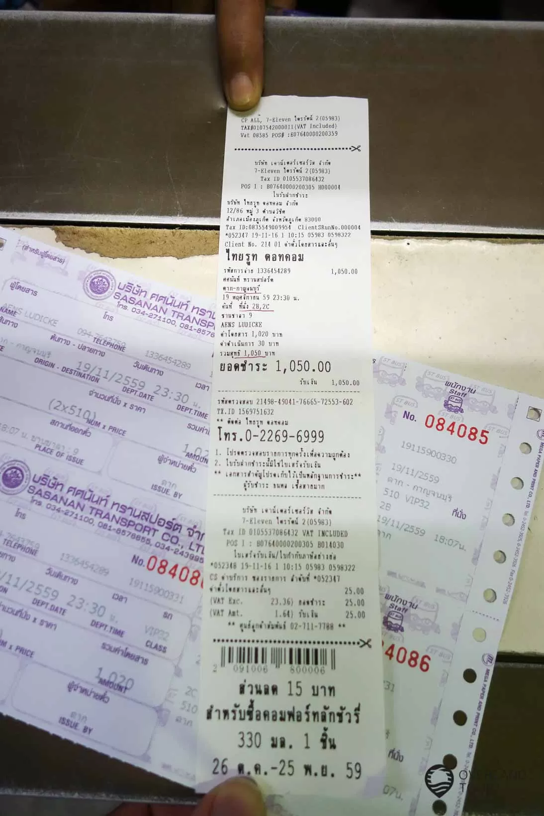 Das ist der Ausdruck vom 7eleven mit allen Daten zur Buchung des VIP-Bus Das ist der Ausdruck vom 7eleven mit allen Daten zur Buchung des VIP-Bus