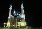 Die Kul-Scharif- Moschee bei Nacht ist eine echte Augenweide