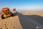 Hier die höchste Sanddüne bei Huacachina und die Abbruchkannte - Los geht es mit dem Sandboarding