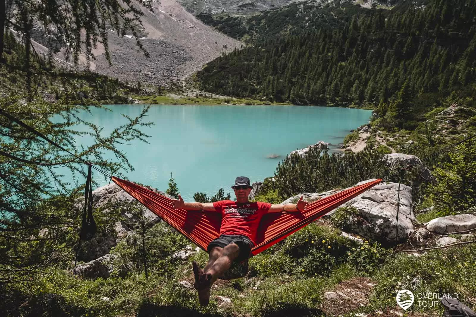 Wanderung zum Lago Di Sorapiss Einfach mal abhängen am Lago Di Sorapiss
