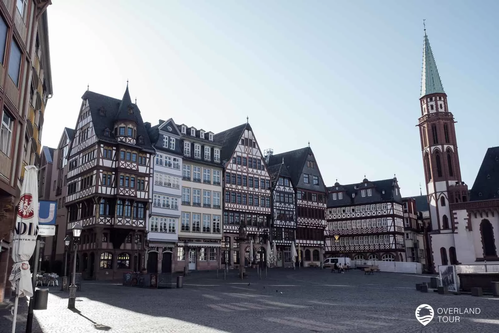 Die Ostzeile des Römerbergs mit seinen prachtvollen Fachwerkhäusern