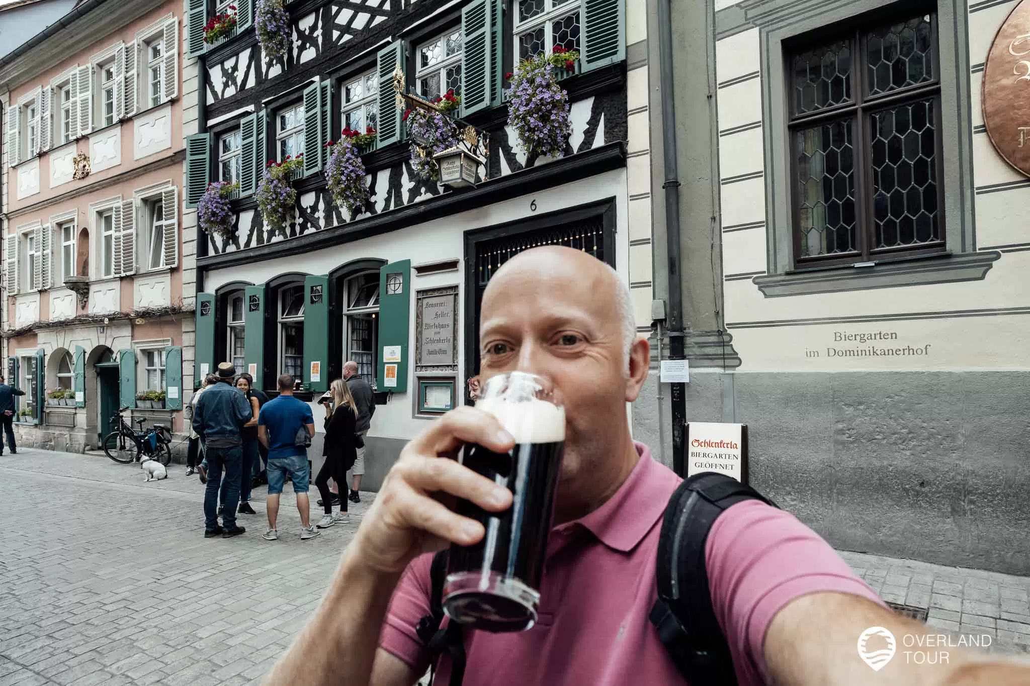 Ein Rauchbier vor der historischen Schlenkerla