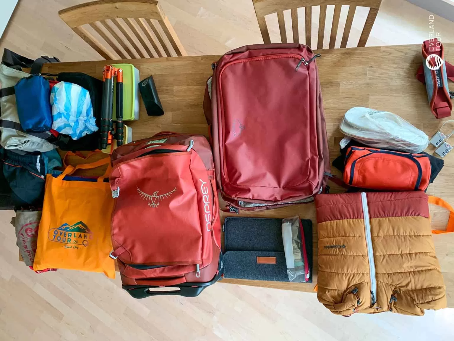 Osprey Rolling Transporter Duffel-Bag & Carry-On Reisetasche Alles muss mit, packen des Osprey Transporter Carry-On 44 und Osprey Rolling Transporter 40