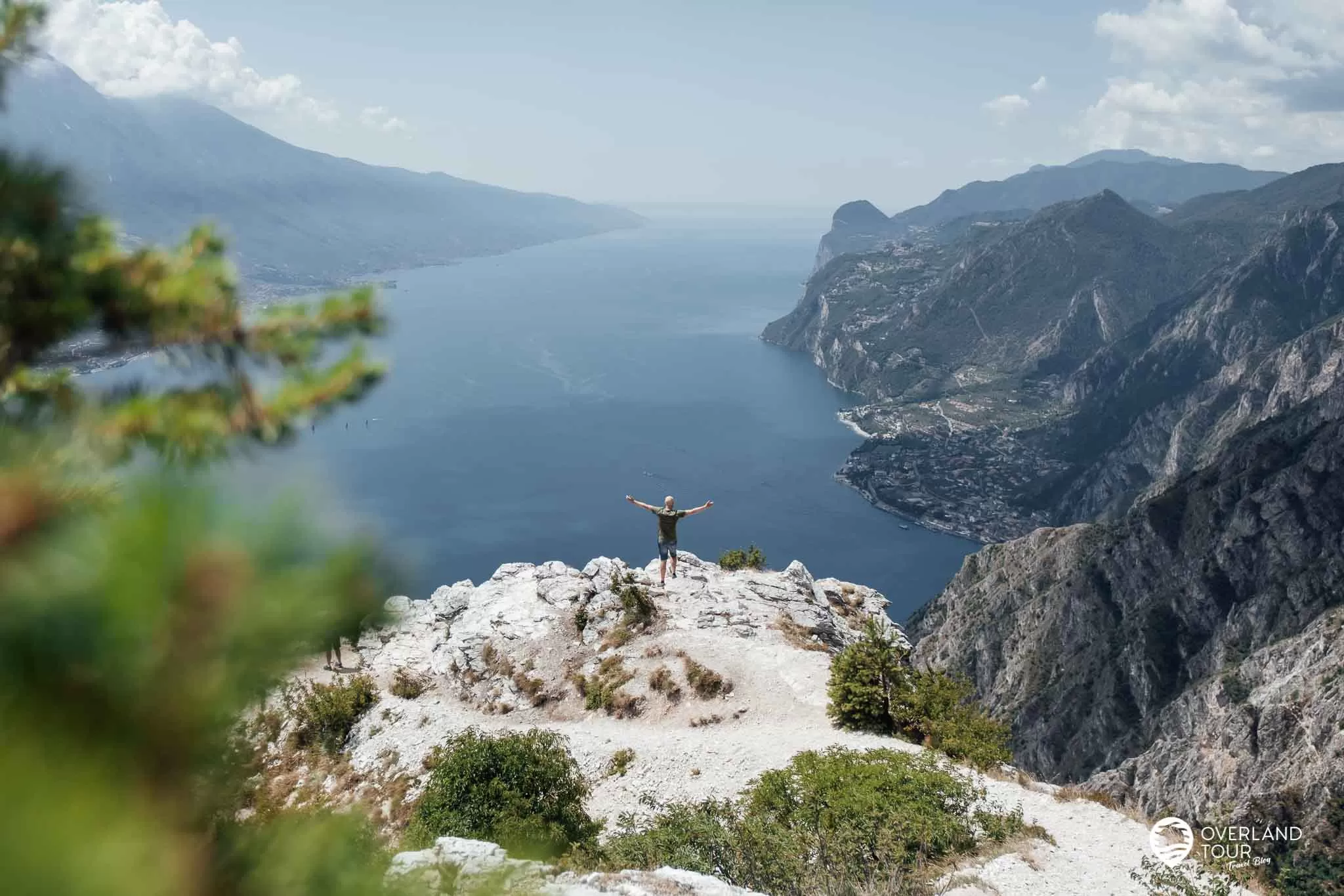 Wanderung Punta Larici: Oben auf dem Punta Larici bei Pregasina am Gardasee