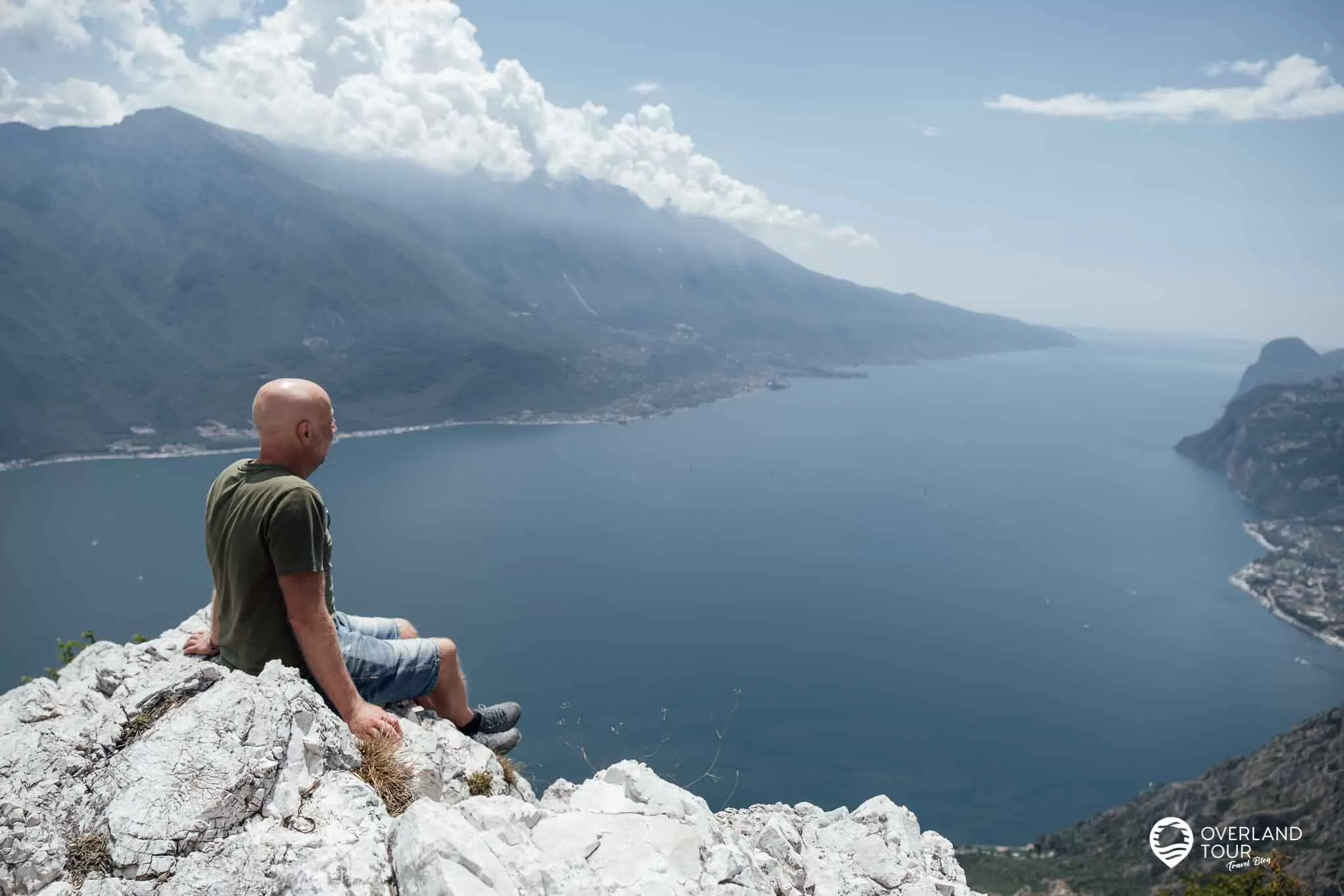Wanderung Punta Larici ab Pregasina (Wandern bei Riva del Garda) Kurze Rast am Tagesziel, bevor es zurück nach Pregasina geht