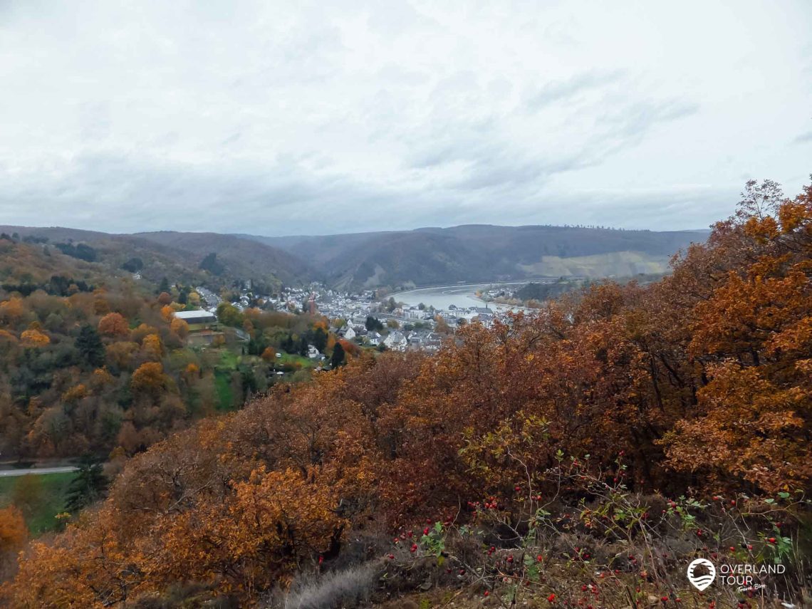 Traumschleife Marienberg: Boppard mit der Rheinschleife im Hintergrund