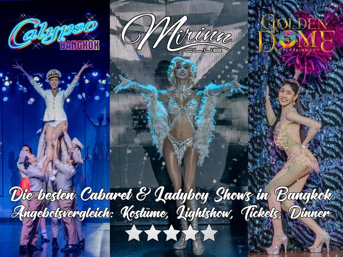 Die besten Ladyboy & Cabaret-Shows in Bangkok - Angebotsvergleich: Kostüme, Lightshow, Tickets, Dinner